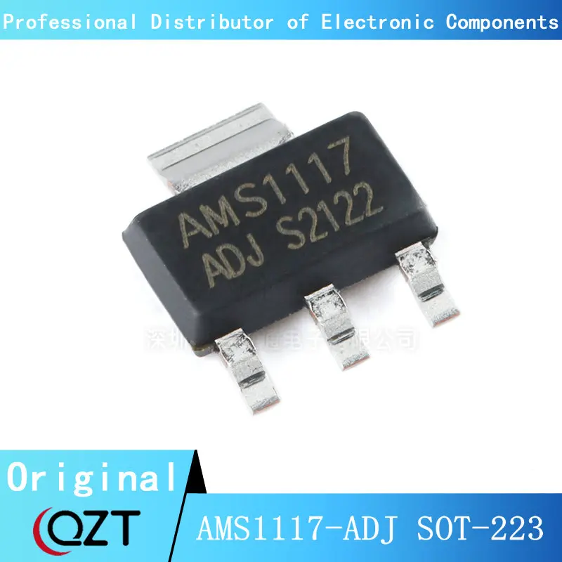 10pcs/lot AMS1117-ADJ SOT223 AMS1117 SOT223 AMS1117-ADJ 1A SOT-223 Voltage Regulator chip New spot 10pcs z0103mn sot223 z0103 sot z3m sot 223 new original