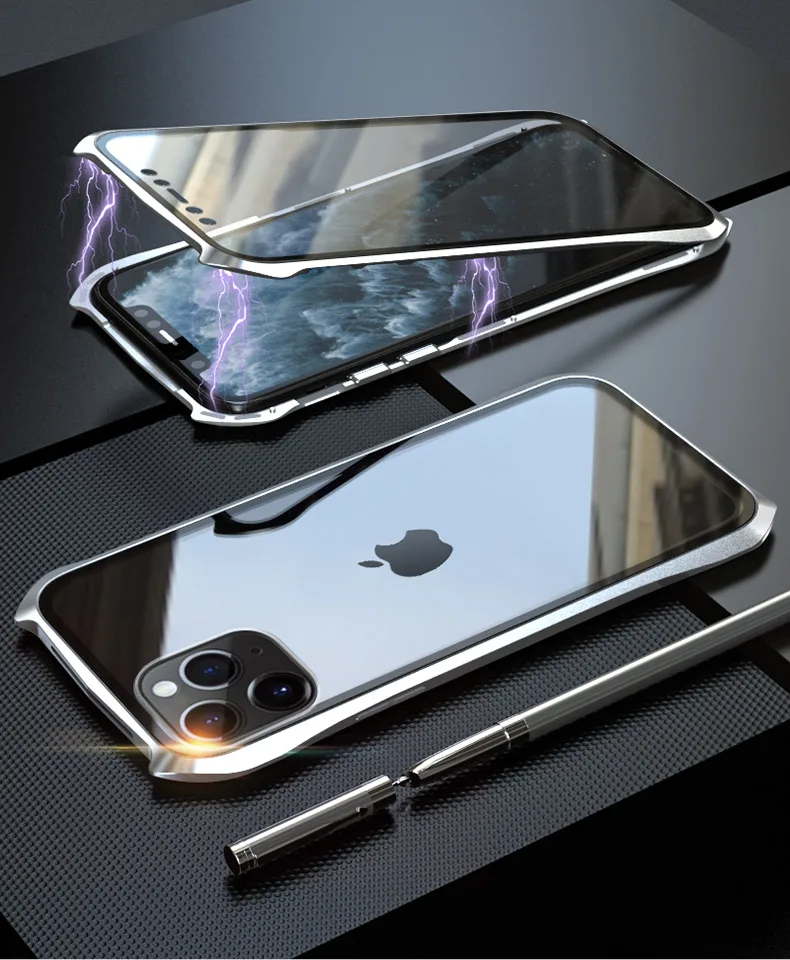 360 полный защитный чехол для iphone 11 чехол с магнитной адсорбцией для iphone 11 pro max чехол s Чехол бампер Coque