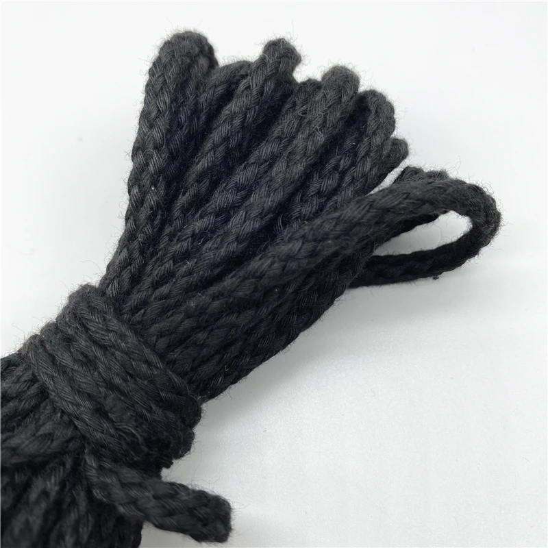 Cotton Rope 5yards 5mm Decorative Twisted Braided Cord for Handmade Decoration DIY Lanyard