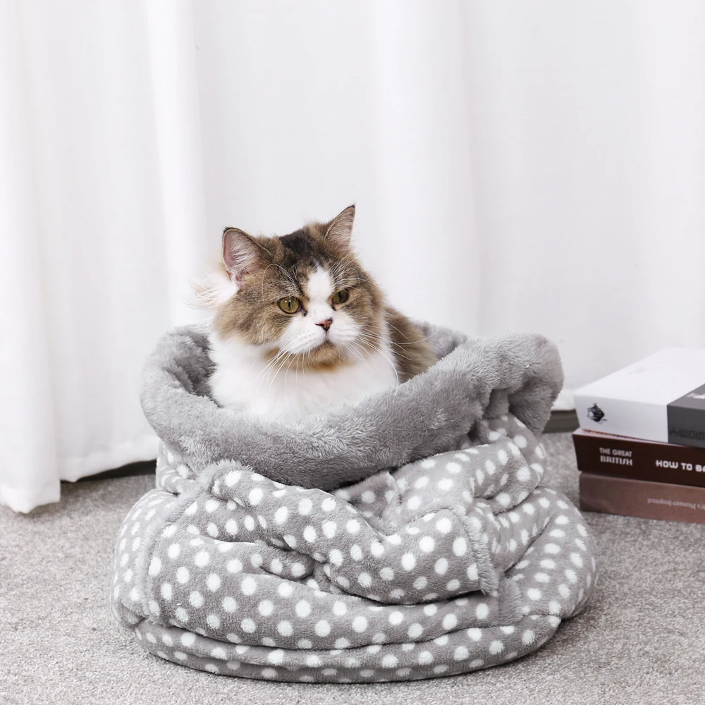 Pet Dog Cat Sleeping Bags with Pocket Lovely Cozy Beds Super Warm Rabbit Kitten Puppy Cushion Mat Multiple Function Pet Supplies