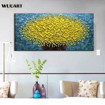 

Painting flowers Wall decoration abstract flower oil painting hand-painted on canvas living room home wall art painting no frame