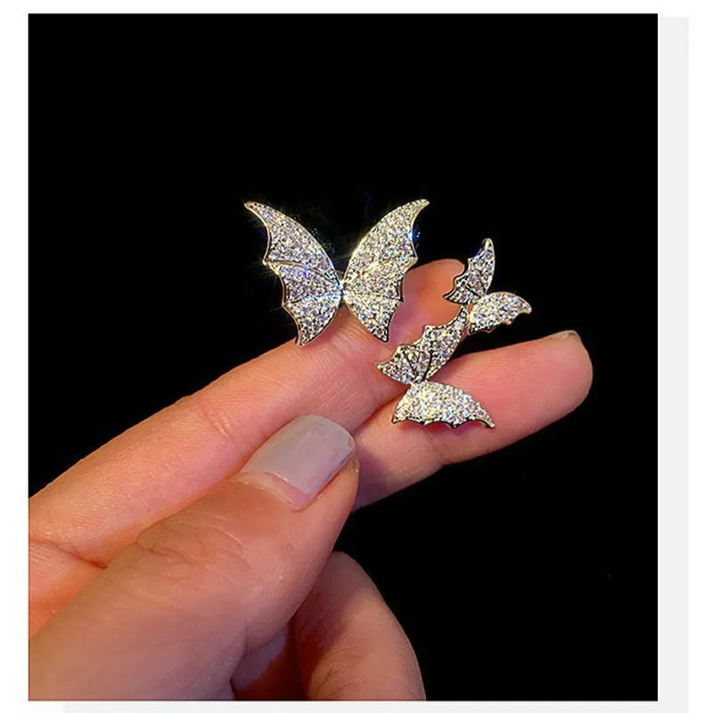 

NPKDS Women's Luxury 925 Sterling Silver Butterfly Wedding Rings Dazzling White Zircon Inlaid Adjustable Opening Ring Brand New