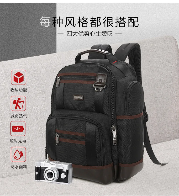 

New Style Men Backpack Large-Volume Business USB Computer Bag Waterproof Outdoor Travel Bag Camera Back