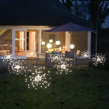 

Solar Fairy Light Warm White/White Silver String Lights Creative Twinkle Christmas Home Firework String Light