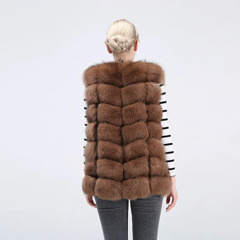 Real Fox Fur Vest Jacket Waistcoat Short sleeveless Vest woman winter warm Natural Fur Vest Real Fur Jacket Fox Fur Coats