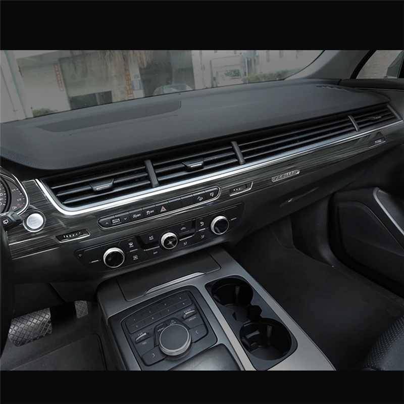 Для Audi Q7 4M- автомобильный Стайлинг центральная консоль панель приборной панели верхняя крышка отделка рамка наклейка интерьерные аксессуары