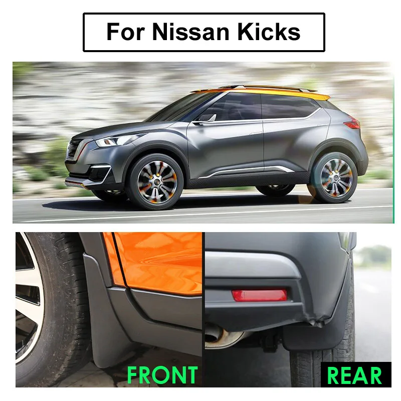 Набор литых автомобильных брызговиков для Nissan Kicks- для Nissan Kick Брызговики крыло брызговиков Стайлинг