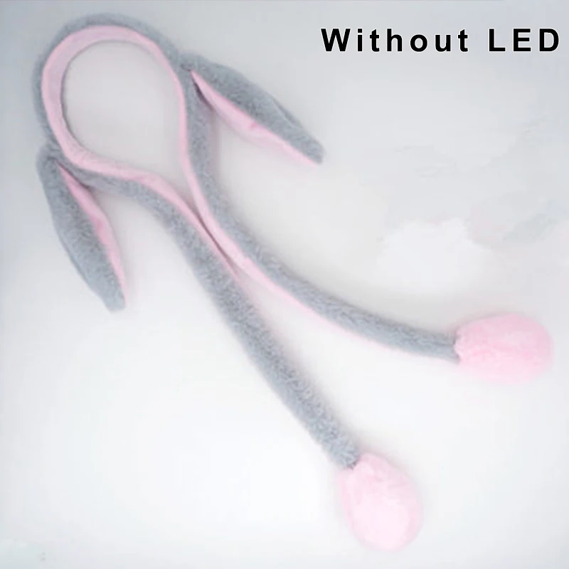 without LED Плюшевая шляпа, головной убор игрушки управляемая подушка безопасности пинчинг милый мультфильм подарок для женщин Девушка NGD88 - Цвет: without LED