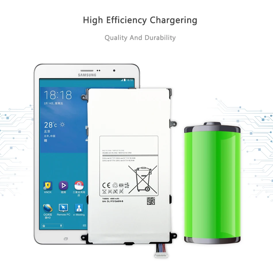 Ykaiserin для samsung Galaxy Tab Pro 8," SM-T325 T325 T320 T321 батарея T4800E T4800U 4800 мАч батарея Замена планшета