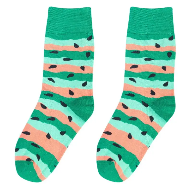 Осенние новые трендовые рождественские носки harajuku calcetines mujer, креативные носки с фруктовым принтом, модные милые дышащие Хлопковые женские носки