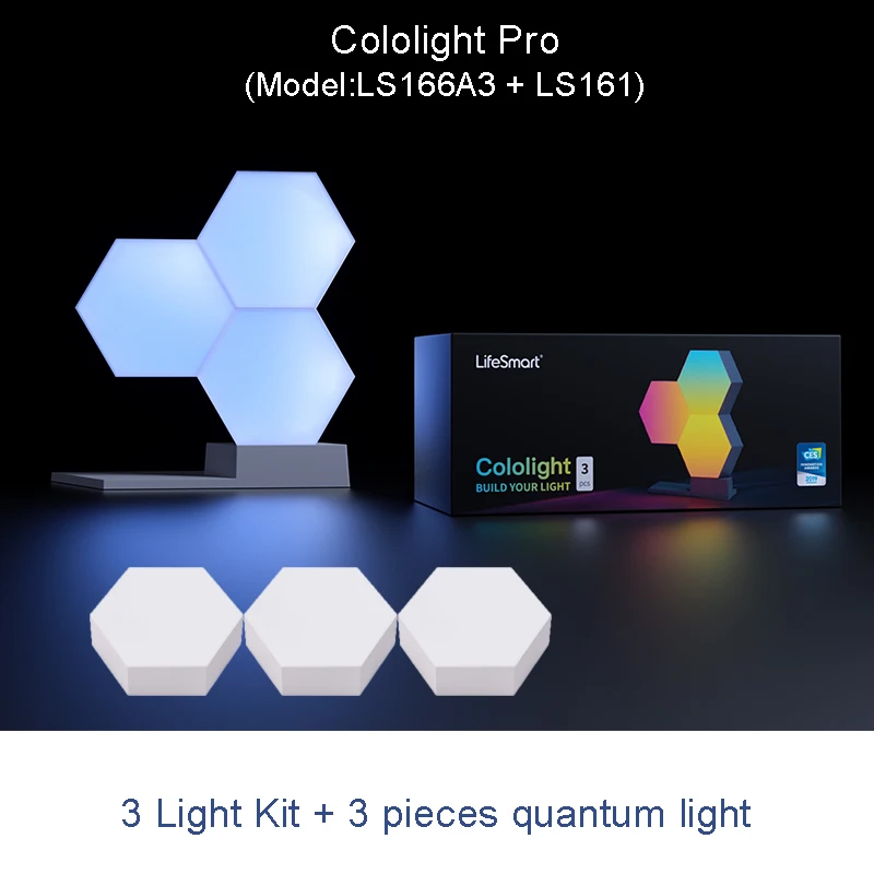 6 light bundle LifeSmart светодиодный квантовый светильник умная Геометрическая Сборка DIY лампа WiFi работа с Google Assistant Alexa Colo светильник приложение умное управление - Цвет: 6 light bundle