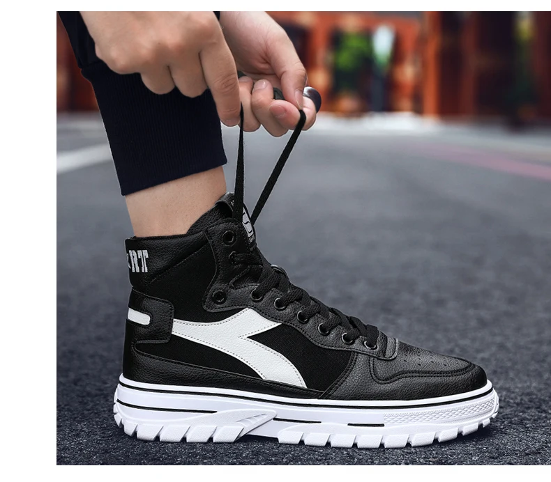new High Top men vulcanized shoes men Platform Sneakers Male Casual shoes Man Non-slip comfortable board Shoes Sapatos Masculino