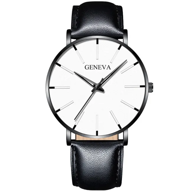 Минималистичные мужские модные ультра тонкие часы простые мужские деловые часы из нержавеющей стали с сетчатым ремешком кварцевые часы Relogio Masculino - Цвет: L Black White
