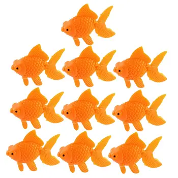

Aquarium Orange Plastic Goldfish Ornament Aquarium Decoration 10 pcs