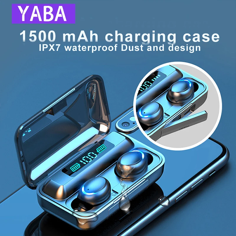 

YABA Bluetooth Earphone 8D True Stereo Touch Earbuds Noise Cancelling Touch Music Headset With Mic for Phone, Wireless Headphone