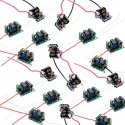 10Pcs DC12V 110V 220V AC 85-265V LED Driver Input 3W-7W Power Supply Built-in Constant Current 300mA Dimmable Light Lamp Transfo