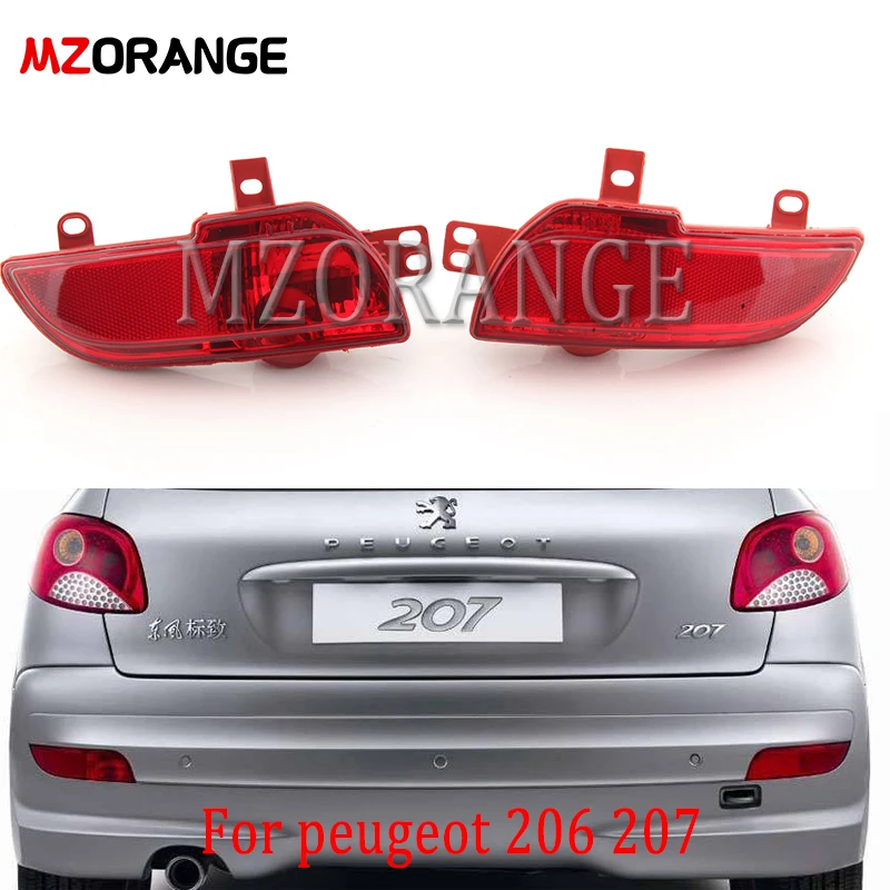 

Rear Bumper Light For Peugeot 206 plus 207 Hatchback Sedan Tail Brake Stop Fog Lamp Turn signal light Red Color Car Accessories