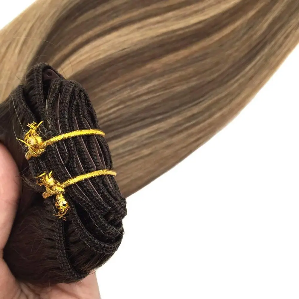 Накладные волосы Remy на клипсе натуральный черный светлый или коричневый цвет