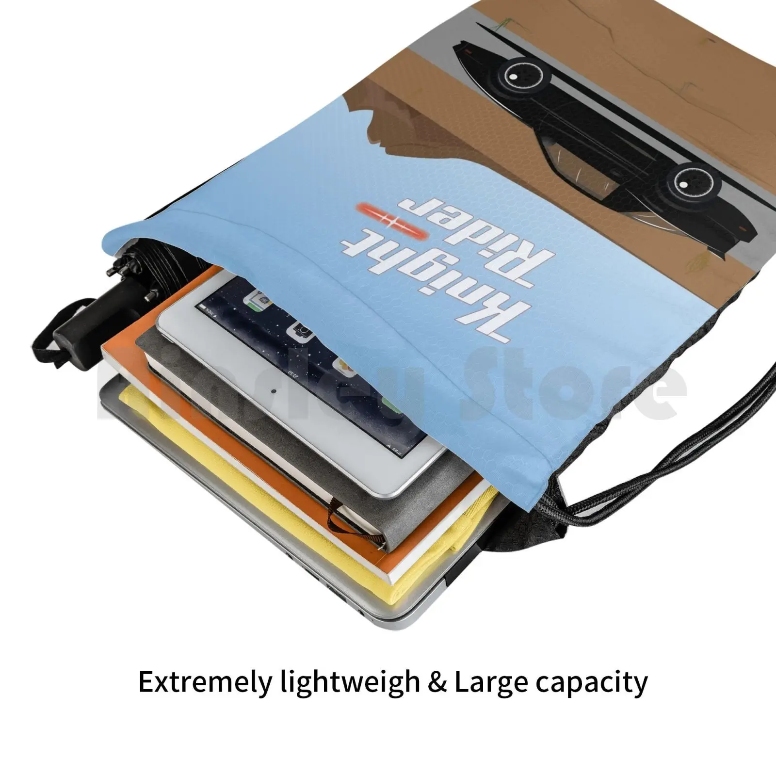 Knight Rider Illustration Waterproof Backpack