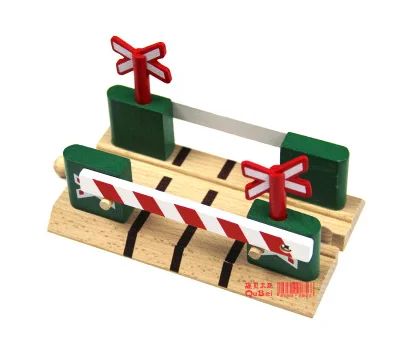 Wooden Scene track crossing track for Magnetic Truck Car Locomotive Engine Railway Toys for Children 4