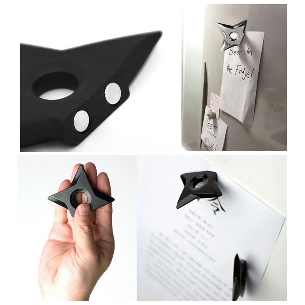 Refrigerator Sticker Home Decor Star Fun Cool Office Whiteboard Fashion Message Metal Magnetic Samurai Shuriken