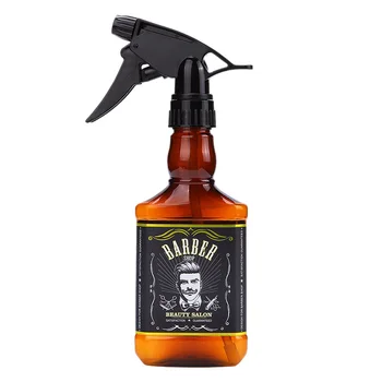 

Hairstyling Spray Bottle,Plastic Whisky Squirt Bottle Empty Refillable Sprayer with Mist To Stream Adjustable Setting for Barber
