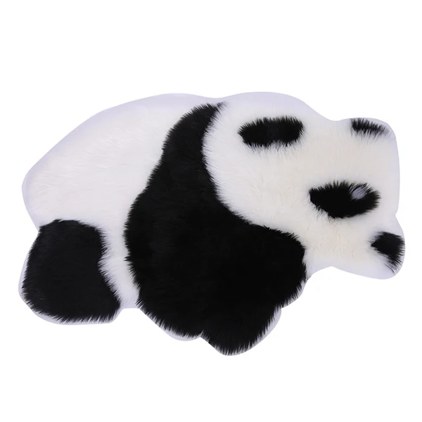 Панда мультфильм коврики с узором длинные волосы плюшевые черные белые ковры для спальни Гостиная милый коала пол подкладка для украшения дома - Цвет: Panda