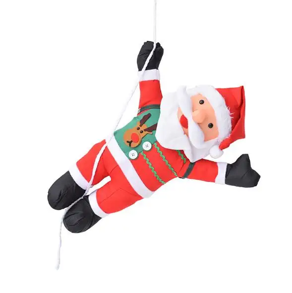 1 шт. 60 см скалолазание кулон в виде куклы Санта-Клауса украшение дома подарок Рождественская елка подвесные детские игрушки праздник - Цвет: 2