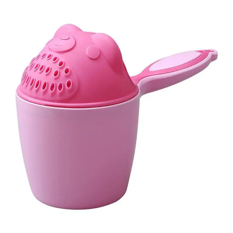 Фиолетовый Cute Cartoon Bear Baby Bathing Cup Practical Water Ladle Bathing Cup for Baby Care Newborn Kids Shower Shampoo Cups - Цвет: Фиолетовый
