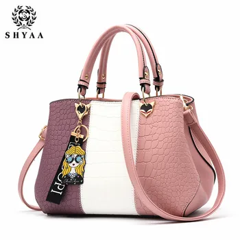 

SHYAA Ms. Big Bag 2020 New Simple PU Leather Large Capacity Shoulder Messenger Bag Foreign Trade Women Handbag