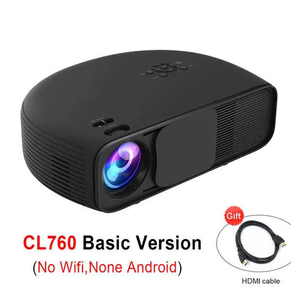 Basic Version Real tv CL760 Full HD lcd светодиодный проектор 3200 люмен 1080P Видеоигры ТВ домашний кинотеатр проектор кинопроектор - Цвет: Basic Version