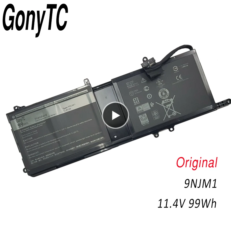 GONYTC оригинальный 9NJM1 Новый Сменный аккумулятор для ноутбука DELL Alienware 15 R3 17 R4 MG2YH HF250