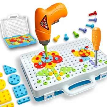

2019 New Children Pretend Play House Toy Suit Hand Eye Coordination Training ToElectric Drill Disassembly Screw Nut Tool Kits.
