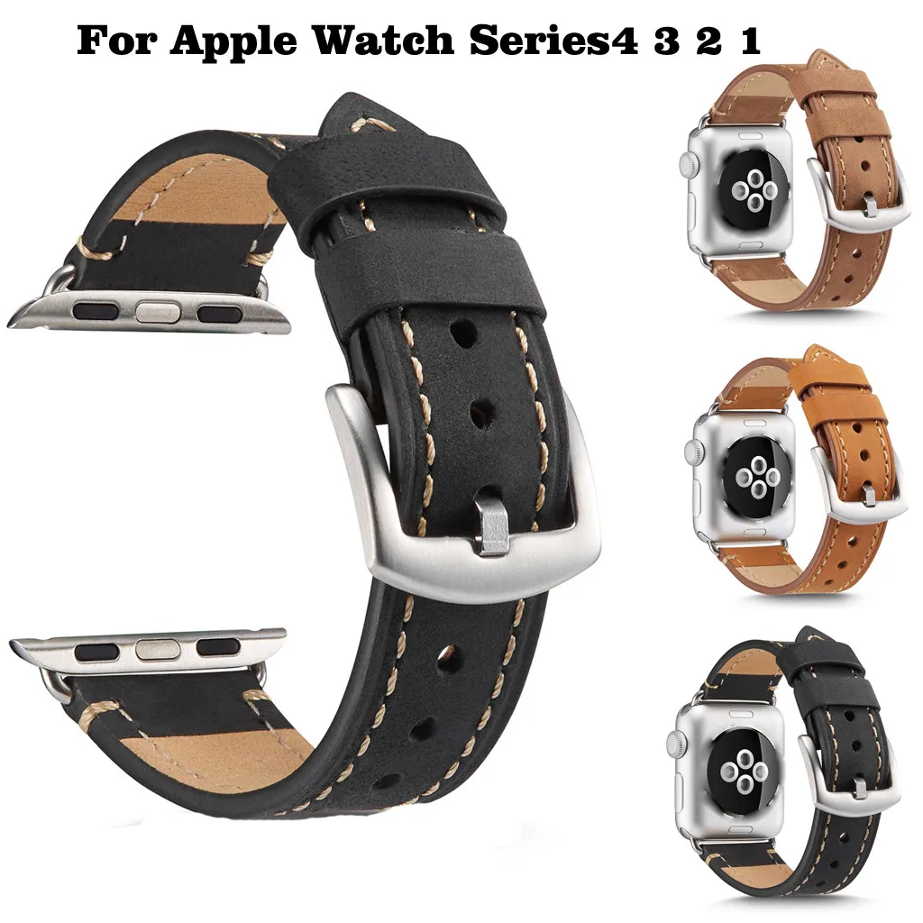 Для Apple Watch, версии Series4, версия 1, 2, 3, ремешок кожаный полосатый Ремешок Браслет 38/40 ремешок для часов, мм фитнес-трекер# G20