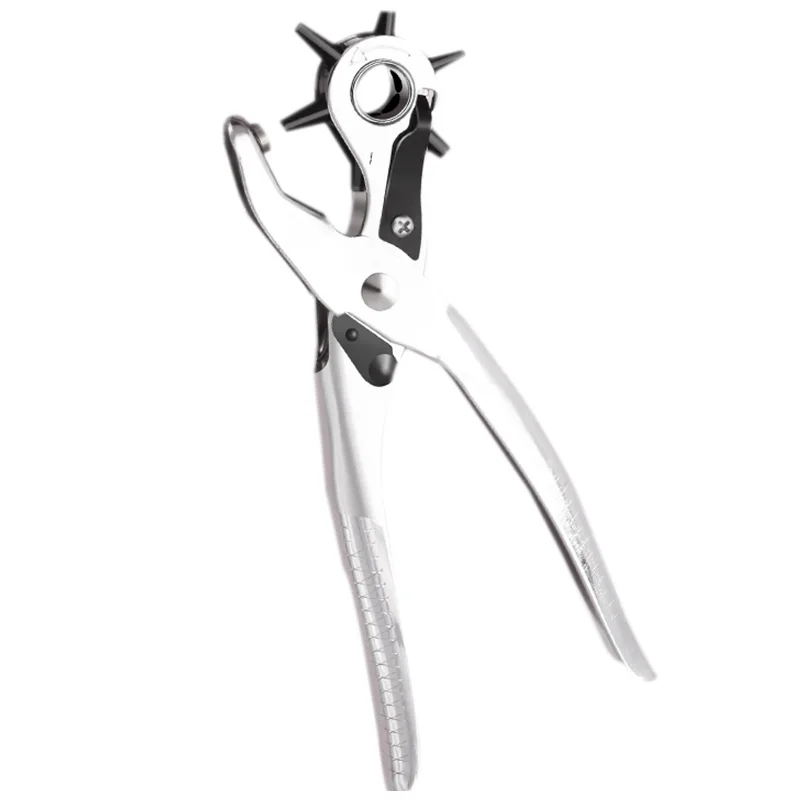 

Leather Belt Revolving Puncher Eyelet Hole Hand Plier Craft Tools Strap Machine Sewing Puncher DIY Hand Tools