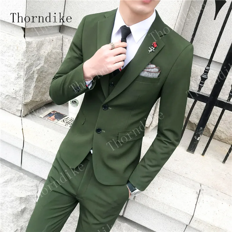 suits 16 Мужской Камуфляжный костюм Thorndike со штанами, свадебные костюмы для выпускного вечера для мужчин, бордовый жаккардовый приталенный костюм с цветочным принтом(пиджак+ жилет+ брюки - Цвет: suits 16
