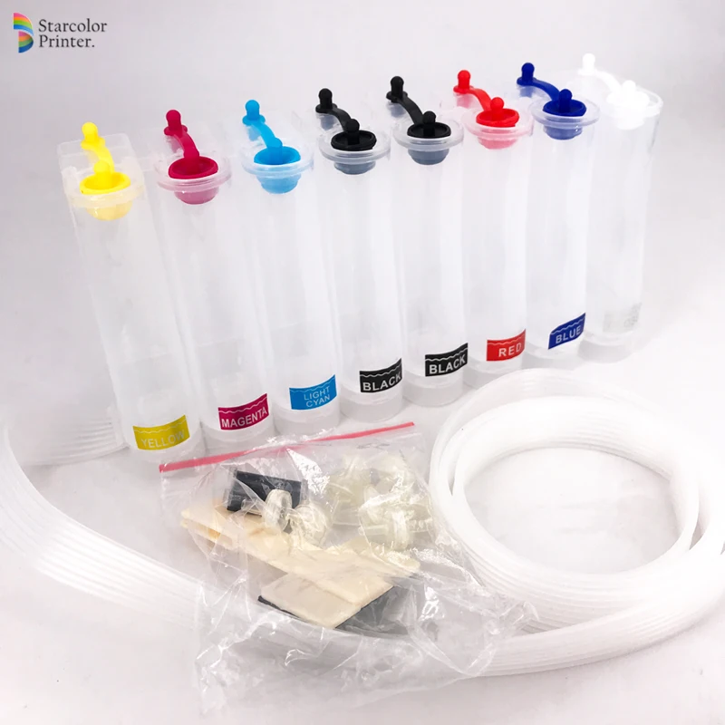 

Starcolor 8 colors DIY CISS Ink Tank without chip with Ink tubing use for HP Brother Canon Epson printer
