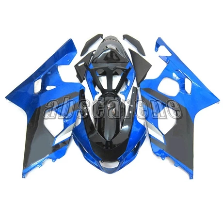 Мотоцикл полный обтекатель комплект для Suzuki GSXR600 GSXR750 K4 2004 2005 G-SXR750 04 05 ABS пластик инъекции глянцевый синий черный Carene