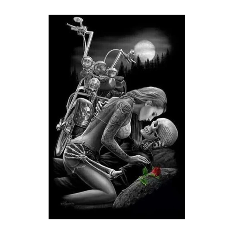 5d Diy Diamond Painting Cross Stitch Beauty and Skull Sex Diamond Embroidery Diamond Mosaic Pictures Needlework