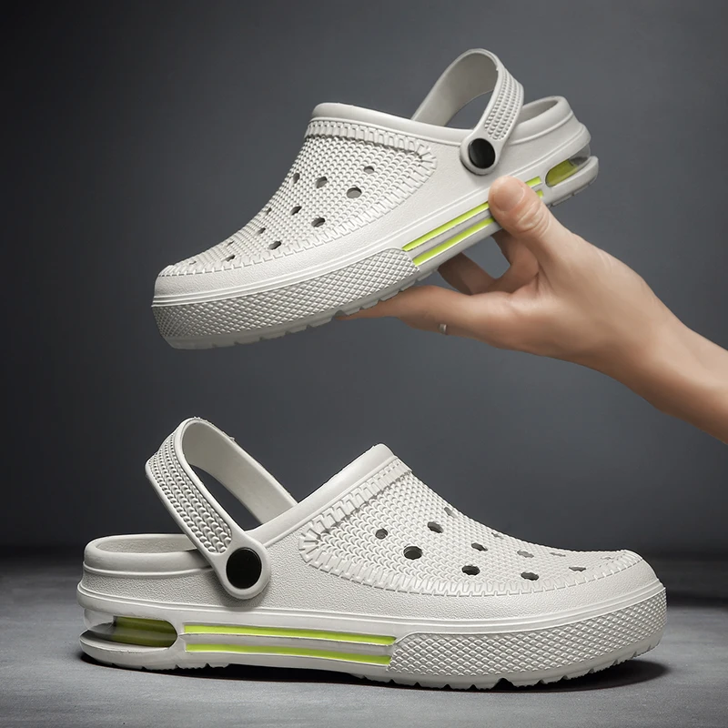 

Men Slippers Beach Slides Shoes Summer Outdoor Garden Shoes Zapatillas Hombre Male Pool Sandals Bathroom Flip Flops Lightweight