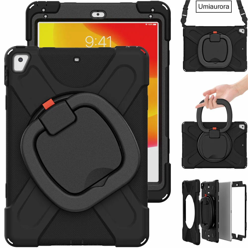 Enhanced Shockproof Tablet Case with 360° Rotating Handle and Stand