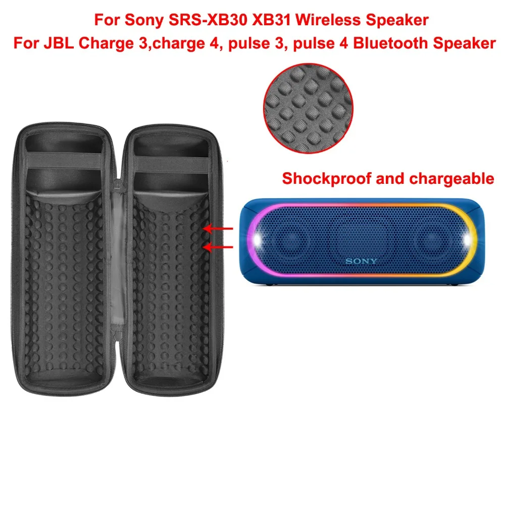 Shockproof Hard Protective EVA Case Box For Sony SRS-XB30 XB31 For JBL Charge 3 Charge 4 Pulse 3 Pulse 4 Wireless Speaker Case
