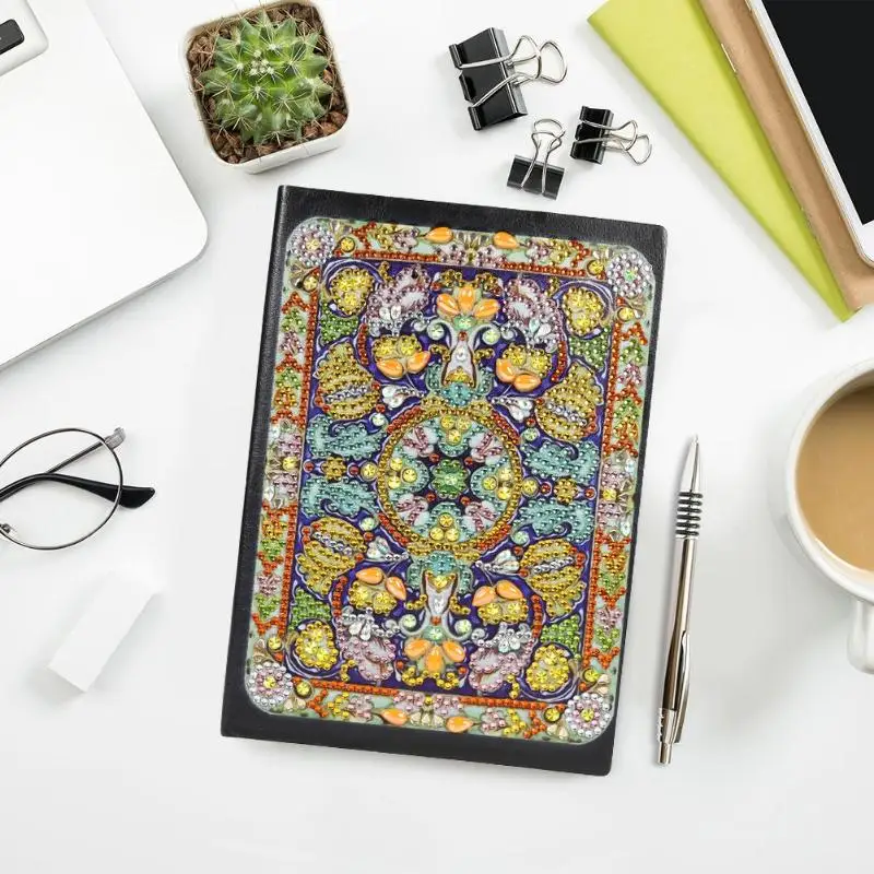 

DIY Mandala Special Shaped Diamond Painting 50 Pages A5 Notebook Diary Book Children Students Gifts for School Openning Ceremony