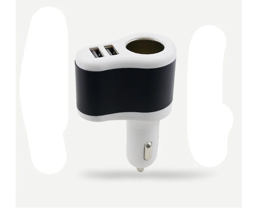 3.1A двойной зарядное устройство usb 12-24V гнездо для автомобильного прикуривателя Мощность адаптер для VW Volkswagen Golf 7 5 6 Jetta Passat B5 B6 B7 поло Jetta(Фольксваген Джетта - Название цвета: Черный