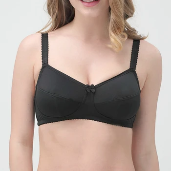 

Women's Full Coverage Lace Trim Plus Size Unlined Underwire Support Cotton Bra C D E F G H Cup Underwear Women