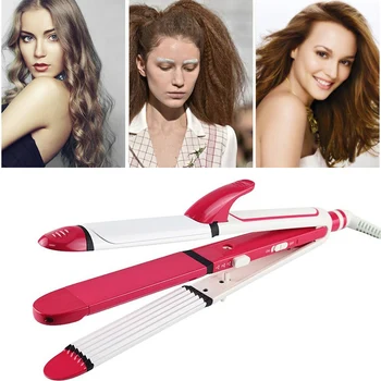 

3 in 1 Hair Straightener Curling Iron Tourmaline Ceramic Flat Iron Anti Scald Curler Wand Electric Styler Corn Comb Styling Tool