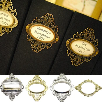 

5pcs Decorative Furniture Cabinet Drawer Box Case Iron Metal Tag Label Pull Frame Handle File Name Card Holder
