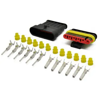 

Car Waterproof Electrical Wire Connector Plug Yiding 5 Kit 6 Pin Way Terminals HID Car electronics accessories for vw passat b6