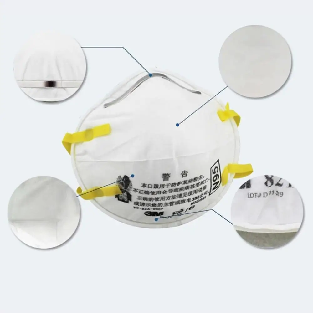 

3M 8210-N95 Safety Protective Mask Dust Masks Anti-particles Anti-pm2.5 Mask Non-woven Disposable mask 1 Piece