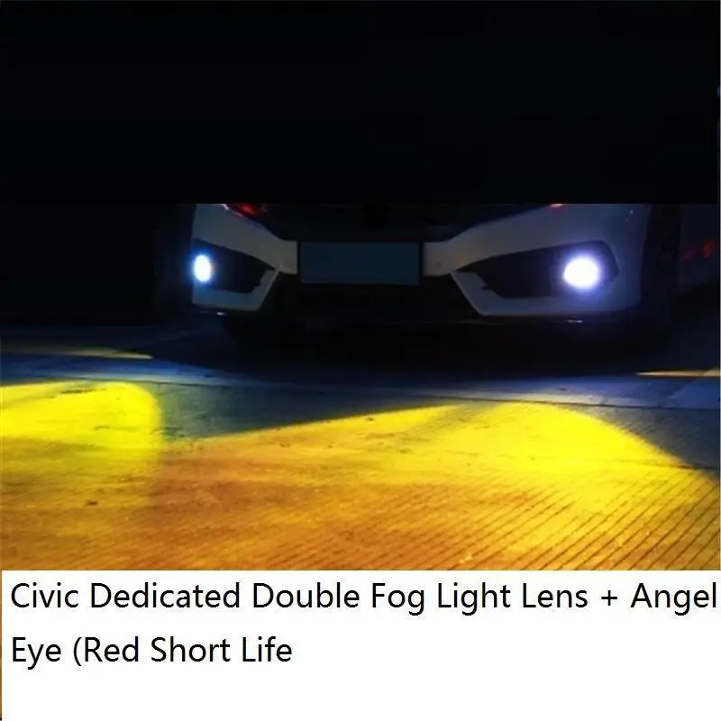 MODEL Q Дневные ходовые автомобильные боковые поворотники Cob Led Drl фары передние противотуманные задние Автомобильные фары в сборе 16 17 для Honda Civic - Цвет: MODEL Q